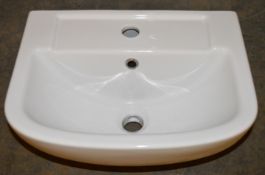 1 x Vogue Bathrooms ZERO Single Tap Hole WALL HUNG SINK BASIN - 450mm Width - Unused Stock - CL034 -