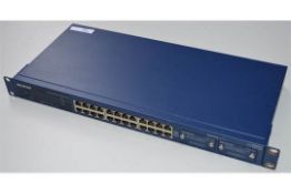 1 x Netgear FS726T Rackmount 24 Port 10/100 + 2 gigabit Switch - CL300 - Ref PC383 - Location:
