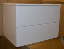 1 x Venizia Wall Hung Drawer Unit in White Gloss - H40 x W55 x D40 cms - Includes Metal Drawer