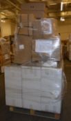 Assorted Pallet Lot - Includes 6 x Kudos 550mm 1TH Basins, 4 x Kudos 700mm White Vanity Units,  x