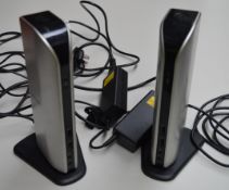 2 x Toshiba Dynadock U10 2.0 Docking Station Port Replicators VGA DVI Video - CL300 - Ref PC414 -