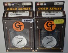 2 x Fender Gold Series Groove Tube Amp Valves - Matched Pair Duet Blue - EL84's - New and Boxed -
