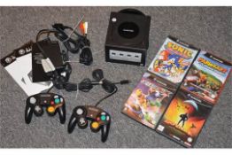 1 x Nintendo Gamecube Games Console With 2 Controllers, Power Adaptor, AV Lead, Instructions and 4