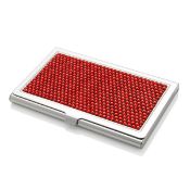 10 x ICE LONDON Princess SILVER PLATED Busness Card Holder - RED - MADE WITH 