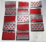 *Mixed Lot* 14 x ICE LONDON Princess SILVER PLATED Busness Card Holders - 3 Designs Supplied -