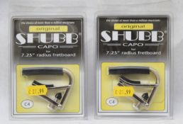 2 x Original Shubb Guitar Capos - For 7.25