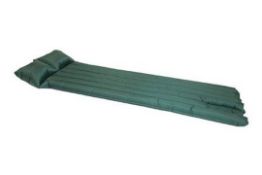 1 x Yellowstone Backpacker 6-Reed Air Bed with Pillow - Colour: Green - Bed and pillow included -