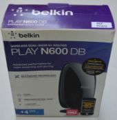 1 x Belkin Play N600 300 Mbps 10/100 Wireless N Router - Multibeam Technology - CL300 - Ref