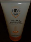 20 x HIM Intelligent Grooming Solutions - 30ml DAILY FACE MOISTURISER - Brand New Stock - Hydrate,