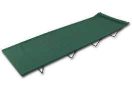1 x Yellowstone 4 Leg Camp Bed - Green - 8mm Steel frame - Dimensions: 60 x 180 x 18cm - New & Boxed