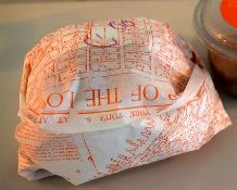 1,000 x Grease Proof Food Wrap Sheets - CL164 - Social Map of the Lower East Side Design - 12 Inch x