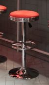 1 x Retro American Roadside Diner Themed Gas Lift Bar Stool - CL164 - Fantastic Stool With Full