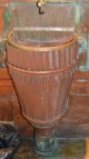 1 x Gutter Leader Hopper Head Style Wall Mounted Sink Basin - Fibreglass Construction With Copper