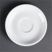 72 x Olympia Whiteware Cappuccino Saucers - Lot Incudes 6 Boxes of 12 - CL158 - Ref CAT089 - New