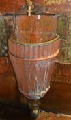 1 x Gutter Leader Hopper Head Style Wall Mounted Sink Basin - Fibreglass Construction With Copper