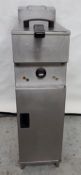 1 x Valentine V250T Turbo Single Tank Electric Fryer - W25 x D58 x H90cm - Stainless Steel Ref: