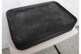 14 x Large Black Heavy Duty Plastic Trays – Ref : ACE051 – Dimensions : 45x65cm - Used - Recently