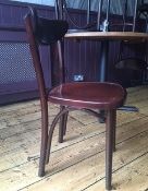 4 x Wooden Dining Chairs - Dimensions: 81cm x 36cm x 39cm, Seat Height: 46cm - Gourmet Restaurant