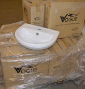 Pallet Job Lot - Includes 15 x Vogue Bathrooms Bijou 50cm 1 Tap Hole Sink Basins - Unused Stock -