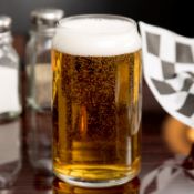 24 x Can-shaped Commercial Beer Glasses (16 oz.) - Made In America - Unused Bar Stock, Full Case -