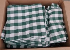 115 x Gingham Cloth Napkins - Unused Boxed Stock - Dimensions: 57 x 57cm Recently Removed From A Bar