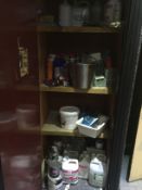 Contents Of Cleaning Cupboard, Plus Mop Bucket - Dimensions: cm - Ref: APB040 - City Centre Bar