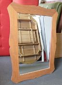 1 x Mirror In An Attractive Wooden Frame - Dimensions: 102 x 74cm - Can Be Hung Either Landscape