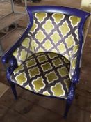 1 x Bespoke Handcrafted Swan Chair In Green & Purple - Dimensions To Follow - Ref: NDE054 -