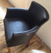 1 x Black Faux Leather Chair - Ref: NDE015 - CL122 - Location: Bury BL8  All furniture items are