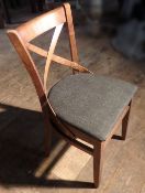6 x Crossback Bistro Chairs - All Recently Taken From A Bar & Restaurant Environment - Dimensions: