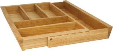1 x Haefele Expanding Cutlery Drawer Insert - 800-1000mm For 450mm Depth Drawers - European Oak - Un