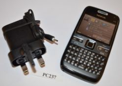 1 x Nokia E72 Mobile Phone Handset With Charger - Features Qwerty Keyboard, 600mhz CPU, 250mb Storag