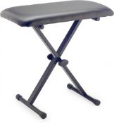 1 x Stagg KEB-A20 X-Style Keyboard Bench - Sturdy Keyboard Bench with 3 Height Positions - CL020 - R