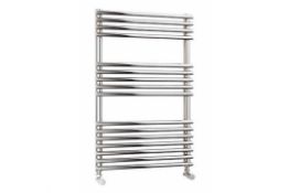 1 x Quinn Topaz Bathroom Ladder Towel Rail - Modern Tube Design With Chrome Finish - Size Height 900