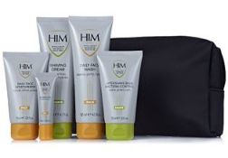 1 x HIM Intelligent Grooming Solutions 5 Piece Face & Shave Essentials Pack with Toiletry Bag - Incl