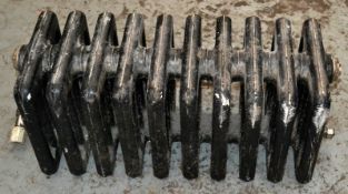 1 x Clyde Cast Iron 10 Column Radiator Finished in Black - H38 x W65 x D25 cms - CL150 - Recently Re