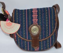 1 x Red or Dead Lattice Dark Denim Handbag - Unused Stock - CL008 - Location: Altrincham WA14