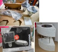 Assorted Collection of Solar Pawered Garden Lights - Includes Proteam Shed Light, Pair of Hanging La