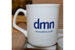 36 x Sparta White Stoneware Coffee Mugs - Branded - New Stock - Full Box of 36 - CL300 - Ref S290 -