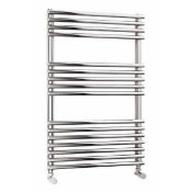 1 x Quinn Topaz Bathroom Ladder Towel Rail - Modern Tube Design With Chrome Finish - Size Height 900