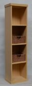1 x Vogue ARC Series 2 Bathroom Storage Shelving Unit - Wall Mounted or Floor Standing - OAK FINISH