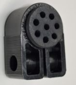 25 x Black Cleats With 8 x 4.8mm Hole Cable Bungs - Unused Bag of 25 - Type GCA BW1.2 HS8 - CL300 -