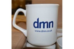 36 x Sparta White Stoneware Coffee Mugs - Branded - New Stock - Full Box of 36 - CL300 - Ref S288 -