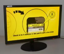 1 x LG Flat Screen LED 24 Inch Monitor - 1920x1080 Resolution - HDMI Connection - Full HD Ready - Mo