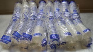 1,700 x Dart PL1N Small Clear Plastic Lids For Souyffle / Portion Containers - Unused Stock -