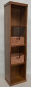 1 x Vogue ARC Series 2 Bathroom Storage Shelving Unit - Wall Mounted or Floor Standing - WALNUT