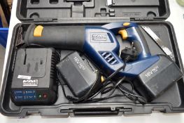 1 x Mac Allister 18v Reciprocating Saw - Includes Case, Two Batteries, Charger and Blade - Tested