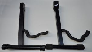 2 x Fold Up Guitar Stands - Unused But Show Signs of Storage - CL020 - Ref JP134 - Location: