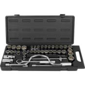 1 x Kamasa 1/2 Inch Drive Socket Set - Complete Socket Set in Case - CL300 - Ref CAT118 -