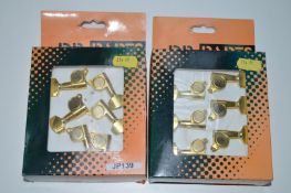 2 x Sets of Dr Parts Electric Guitar Machine Heads - Gold - Unused Stock With Original Packaging -
